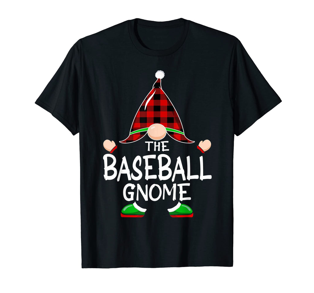 Gnomes Red Plaid Pajama Baseball Gnome T-Shirt - Graphic Print for Adults - T-Shirt, Sweatshirt, Hoodie