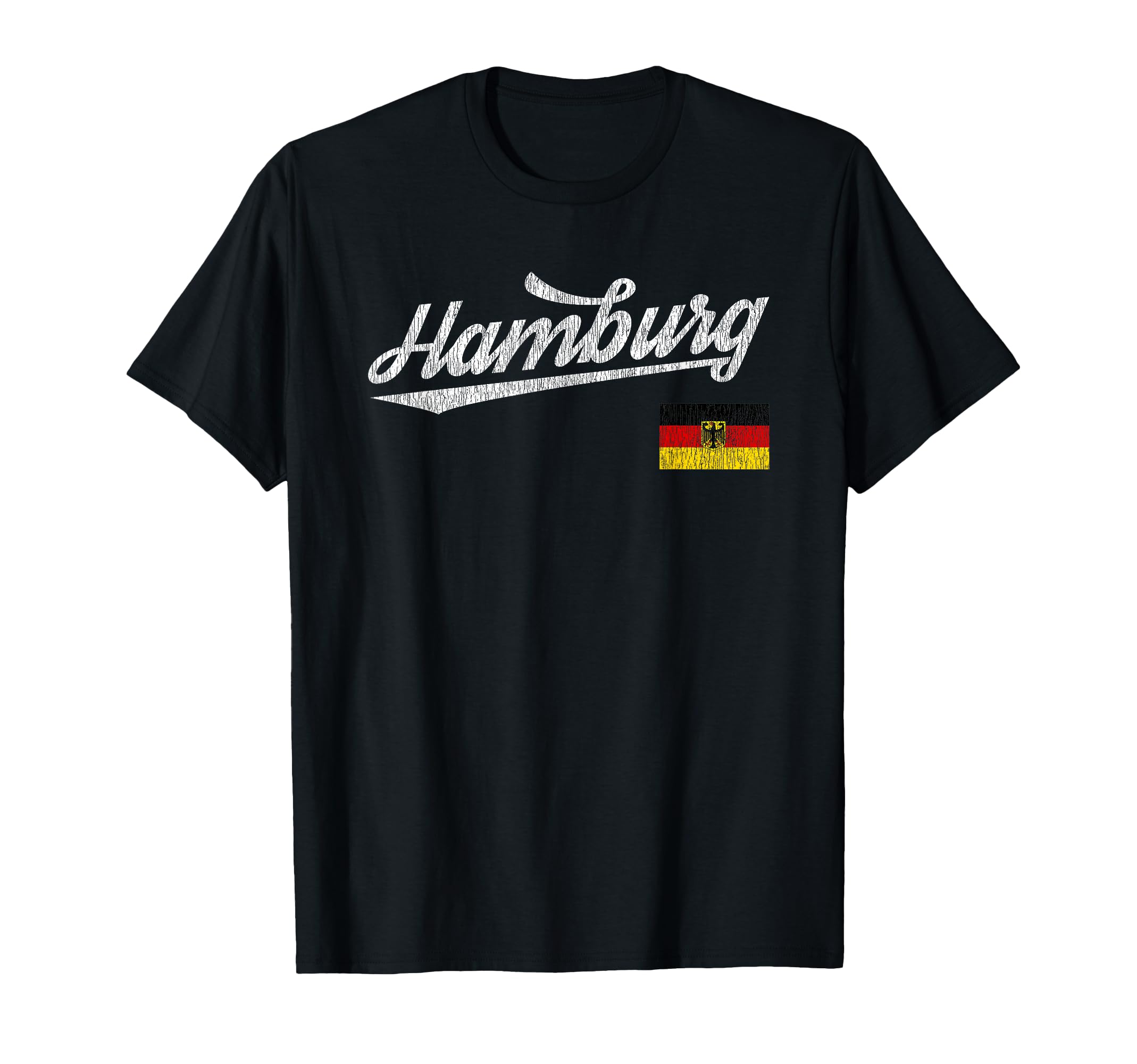 Hamburg Germany German City Distressed T-Shirt - Graphic Print Unisex - T-Shirt, Sweatshirt, Hoodie