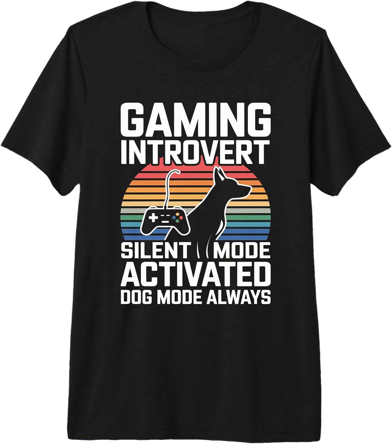 Gaming Introvert Dog Lover Vibes - Adult & Kids T-Shirts, Sweatshirts & Hoodies apparel design preview 1