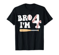 Baseball 4Th Birthday Bro Im 4 Year Old T-Shirt - Graphic Print for Adults - T-Shirt, Sweatshirt, Hoodie