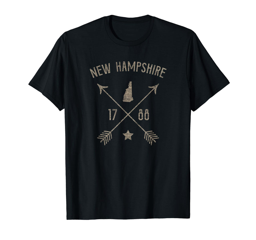 New Hampshire Distressed Home State Map T-Shirt - Custom Art Print Unisex - T-Shirt, Sweatshirt, Hoodie