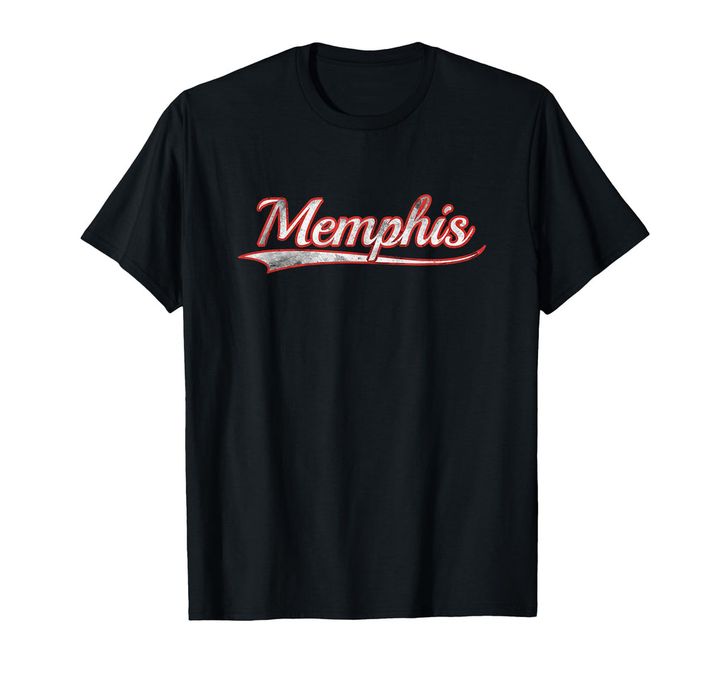 Memphis Varsity Distressed T-Shirt - Fun Novelty Design for Adults - T-Shirt, Sweatshirt, Hoodie
