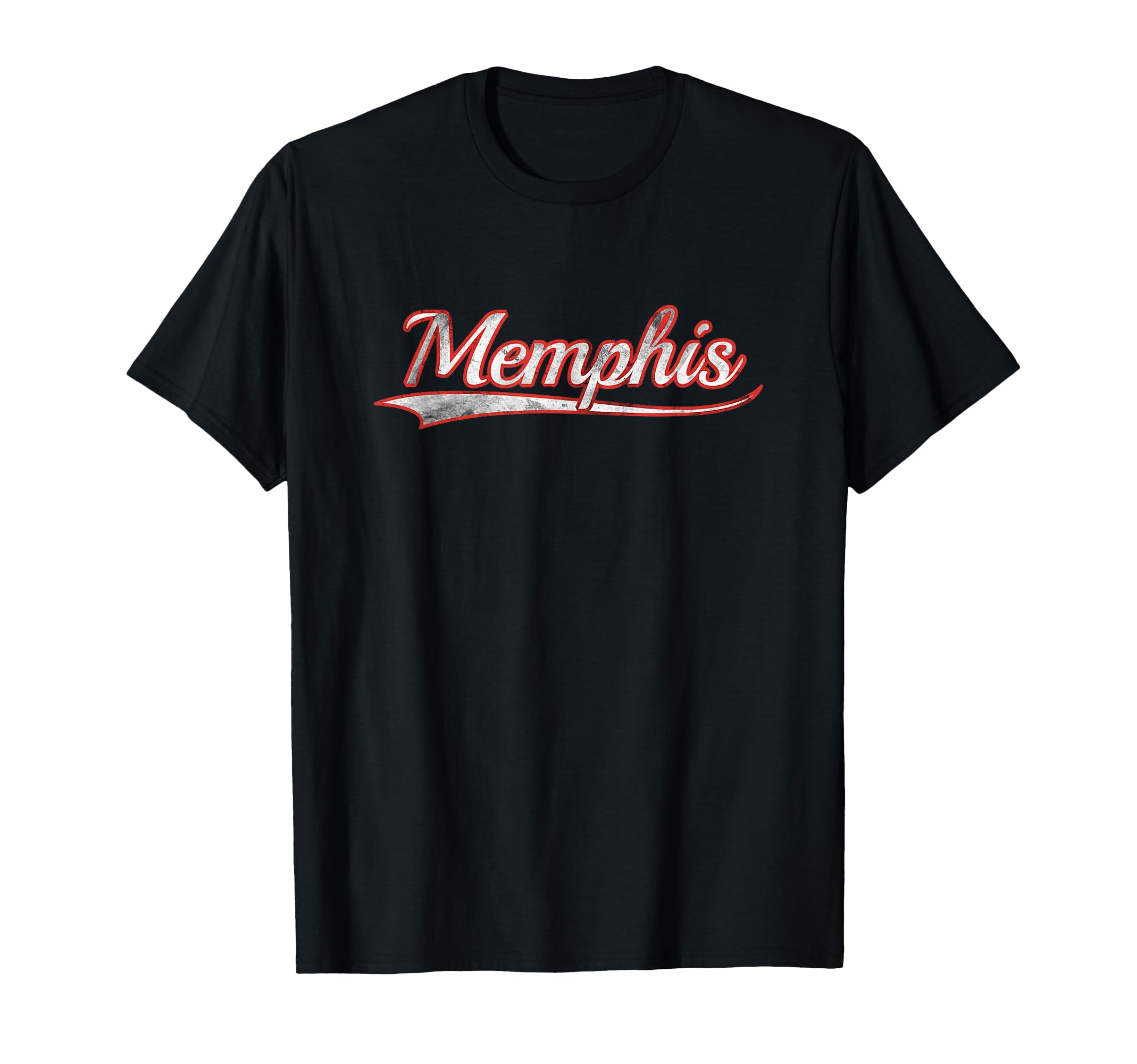 Memphis Varsity Distressed T-Shirt - Fun Novelty Design for Adults - T-Shirt, Sweatshirt, Hoodie
