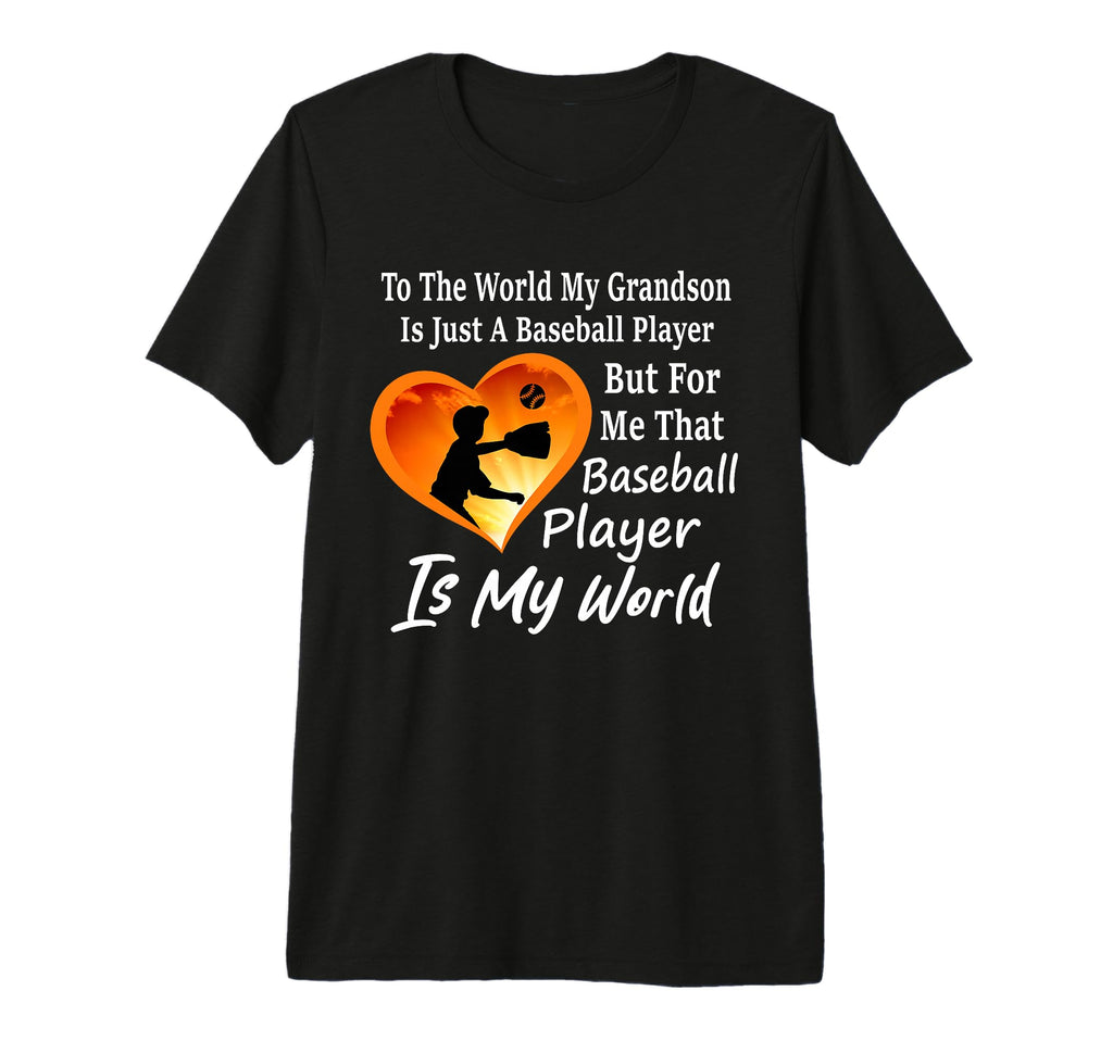To World My Grandson Is Just Baseball T-Shirt - Minimalist Print Men Women - T-Shirt, Sweatshirt, Hoodie