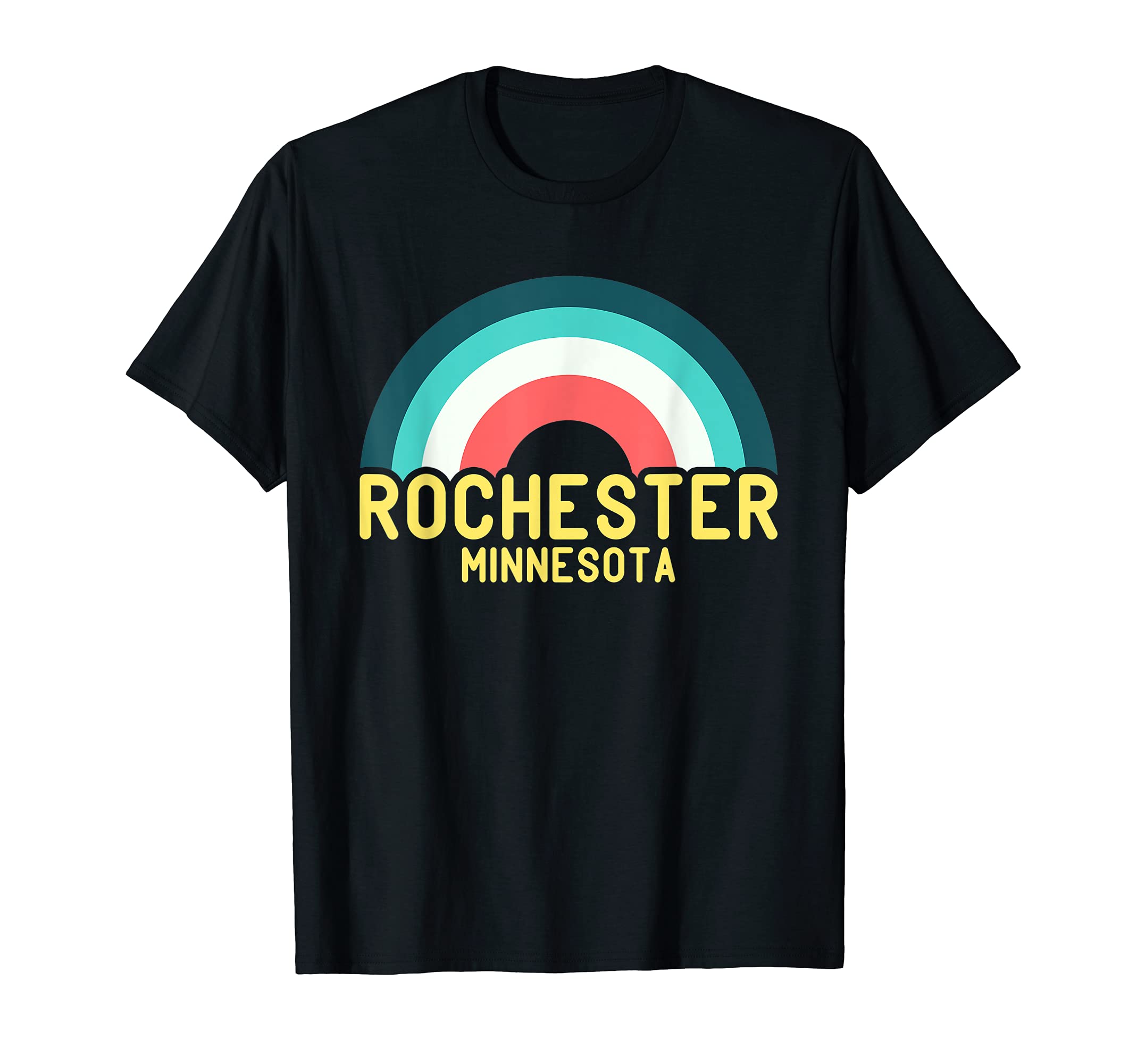 Rochester Minnesota Rainbow T-Shirt - Minimalist Print for Adults - T-Shirt, Sweatshirt, Hoodie