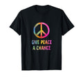 Hippie Tshirts Rainbow Give Peace Chance T-Shirt - Novelty Apparel Unisex - T-Shirt, Sweatshirt, Hoodie