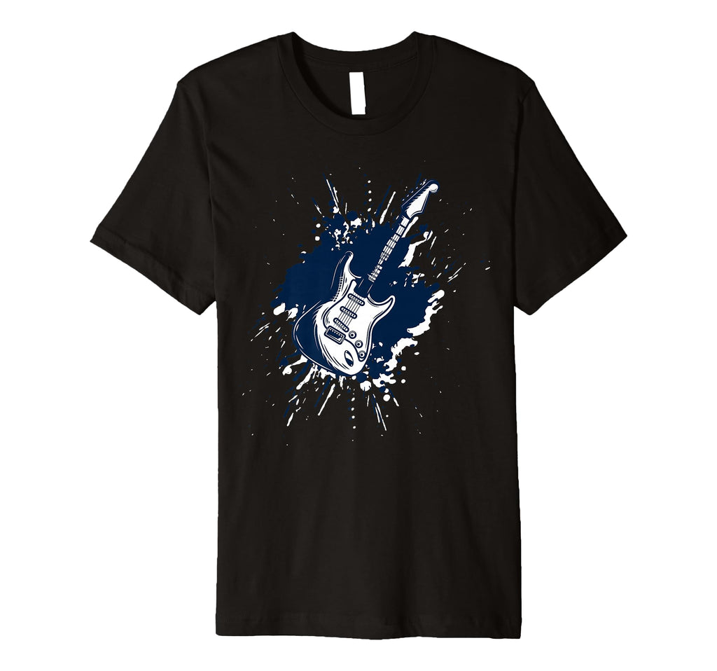 Guitar Splash Electric Acoustic Musician T-Shirt - Minimalist Print Unisex - T-Shirt, Sweatshirt, Hoodie