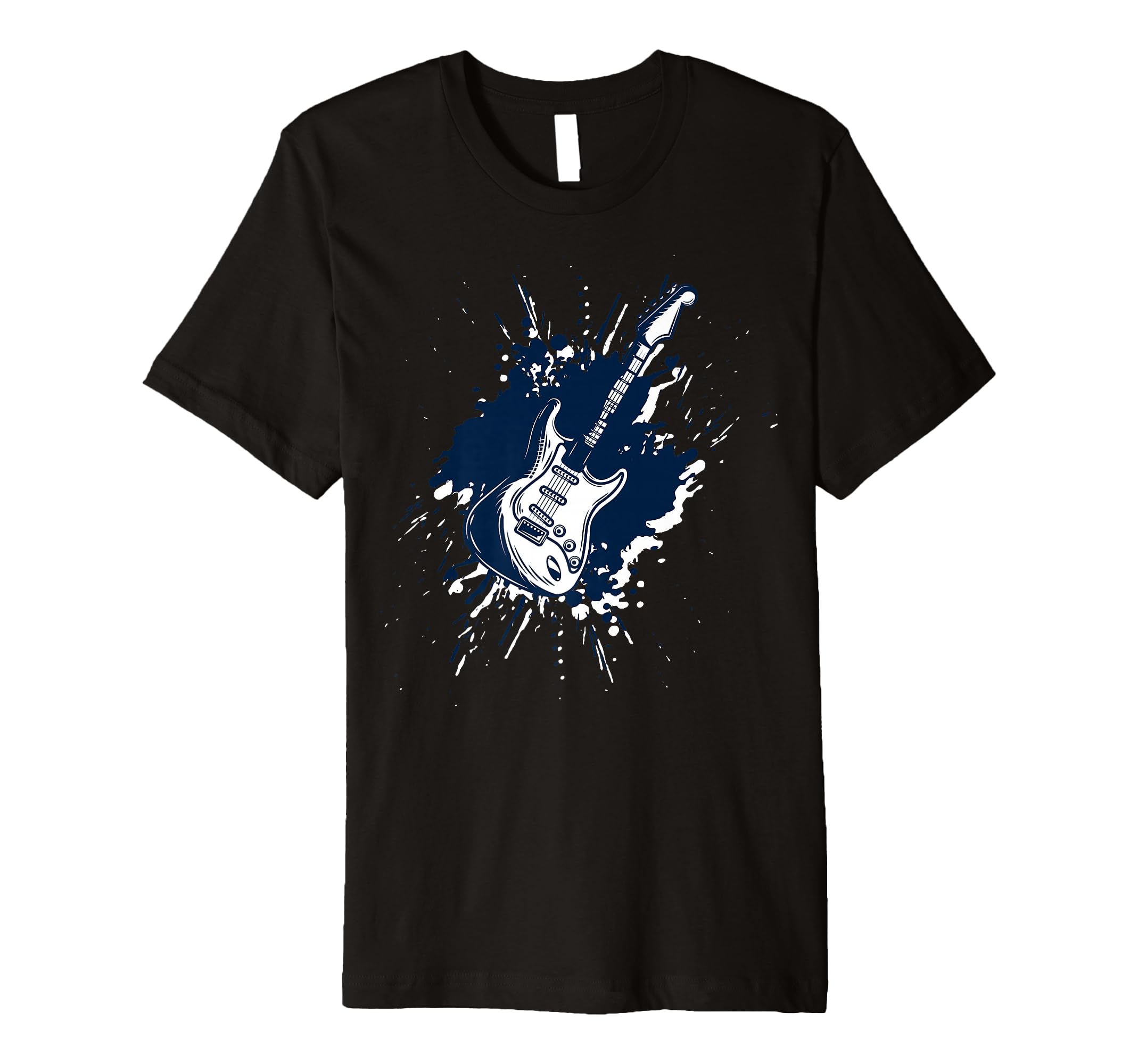 Guitar Splash Electric Acoustic Musician T-Shirt - Minimalist Print Unisex - T-Shirt, Sweatshirt, Hoodie