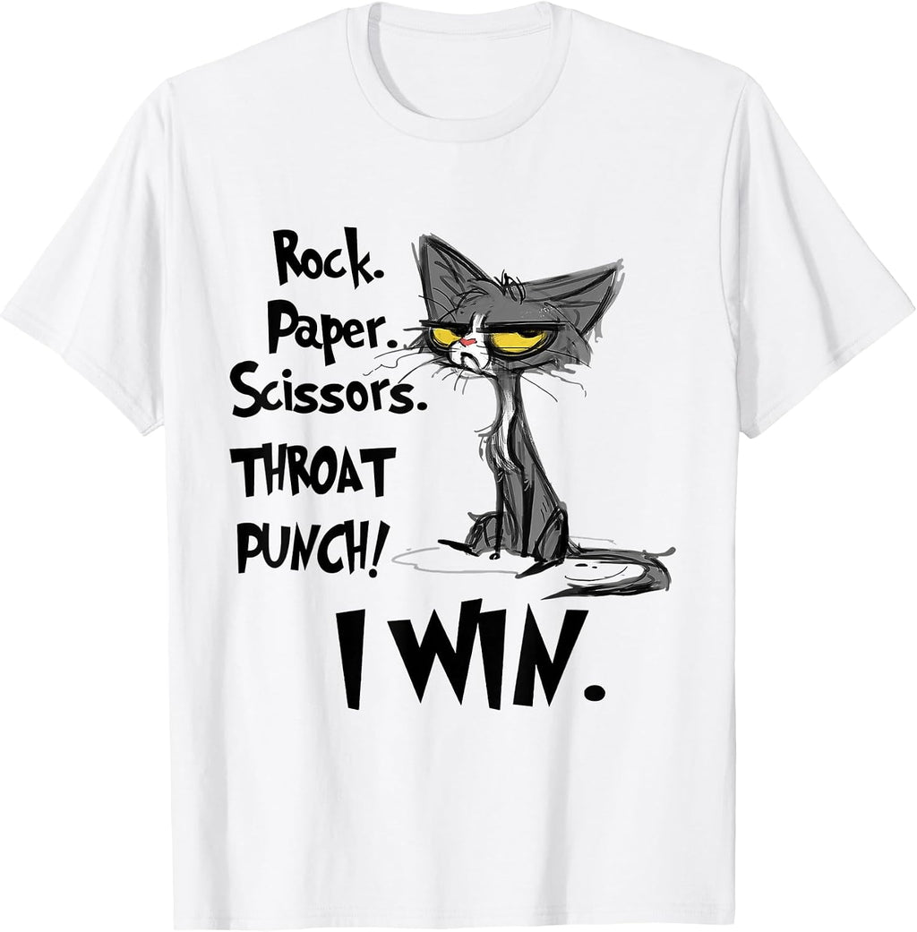 Rock Paper Scissors Throat Punch I Win - Adult & Kids T-Shirts, Sweatshirts & Hoodies apparel design preview 1