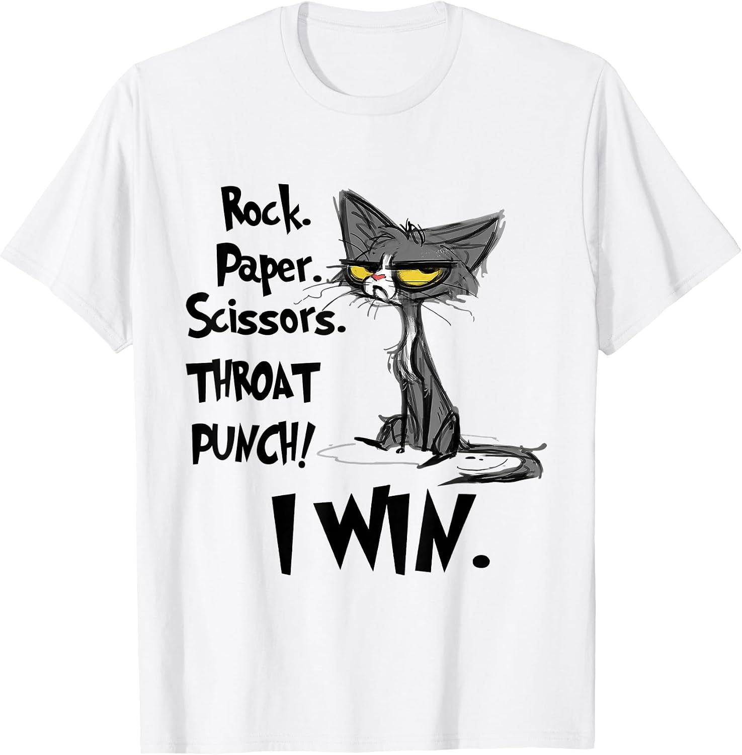 Rock Paper Scissors Throat Punch I Win - Adult & Kids T-Shirts, Sweatshirts & Hoodies apparel design preview 1
