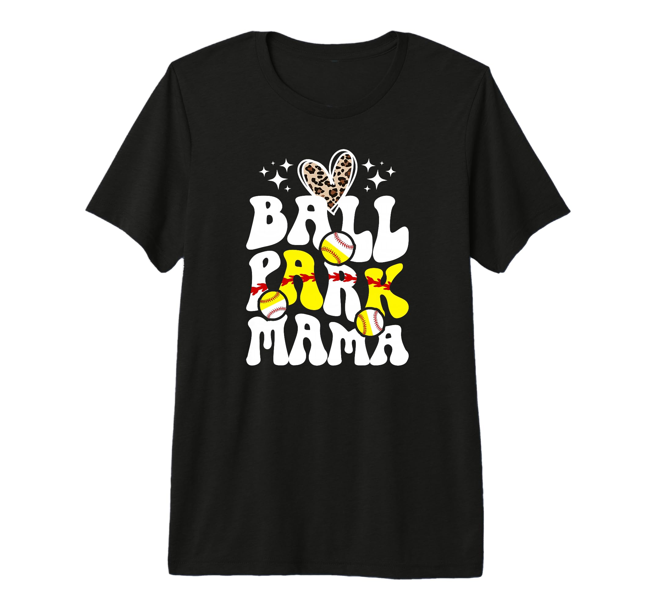 Ballpark Mama Groovy Softball Baseball T-Shirt - Trendy Graphic Men Women - T-Shirt, Sweatshirt, Hoodie