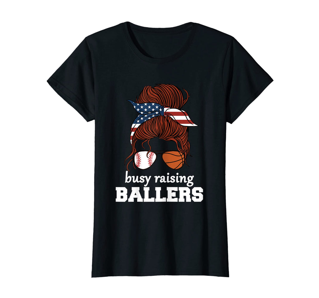 Womens Basketball And Baseball Mom T-Shirt - Fun Novelty Design for Adults - T-Shirt, Sweatshirt, Hoodie