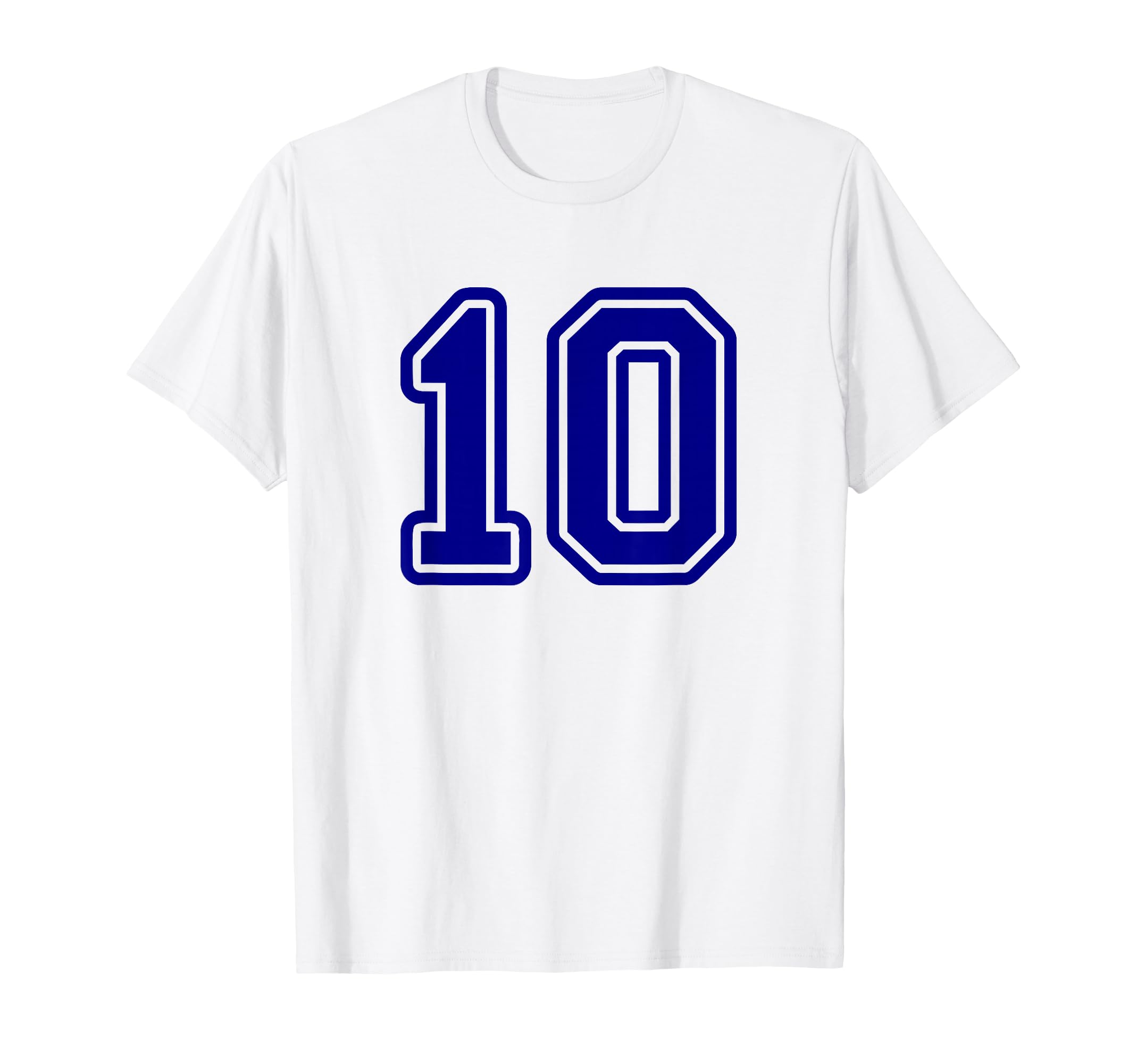 Blue Sports Team Number 10 T-Shirt - Unique Graphic Unisex - T-Shirt, Sweatshirt, Hoodie