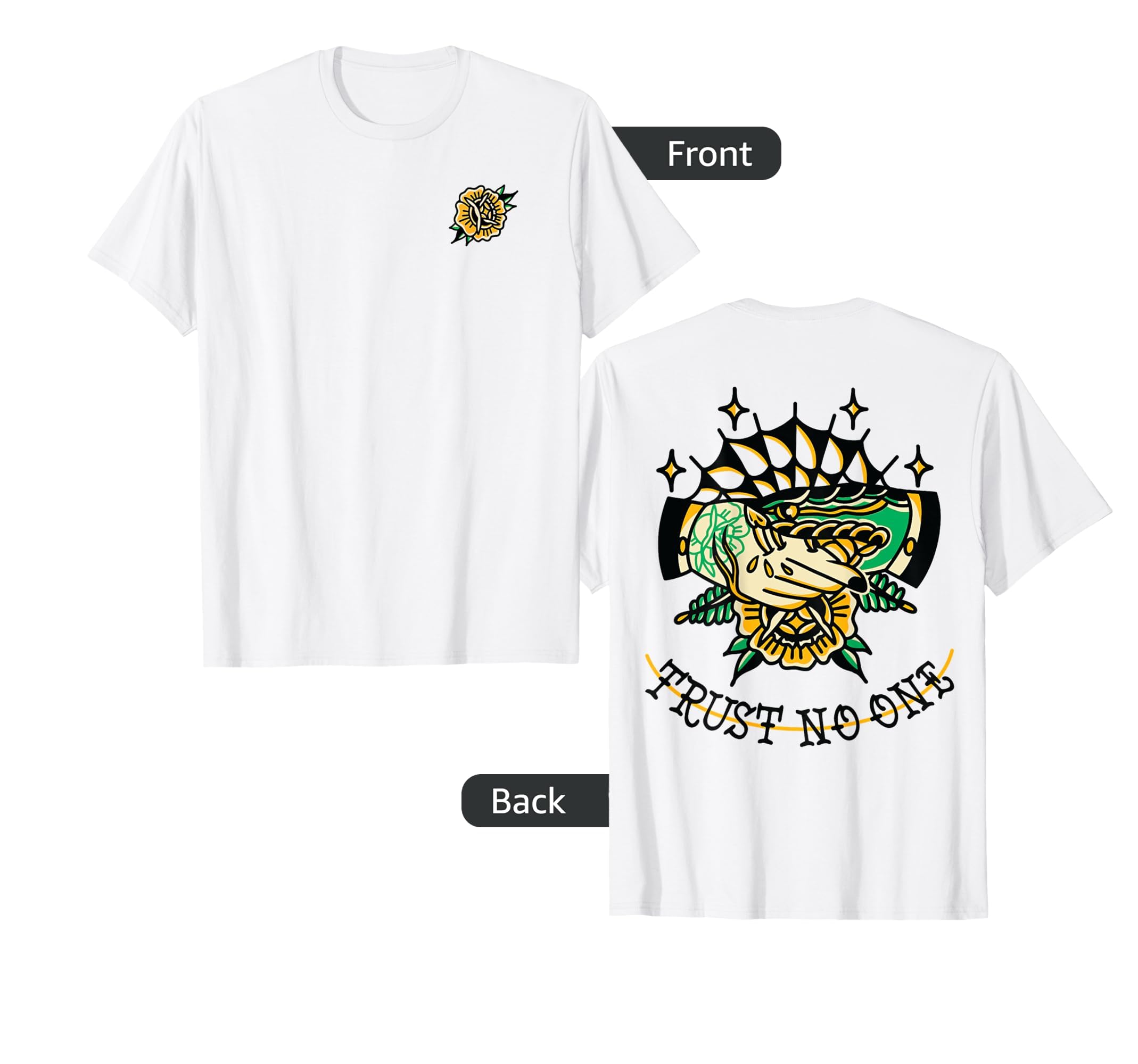 Trust No One Snake Traditional T-Shirt - Casual Everyday Wear Unisex - T-Shirt, Sweatshirt, Hoodie
