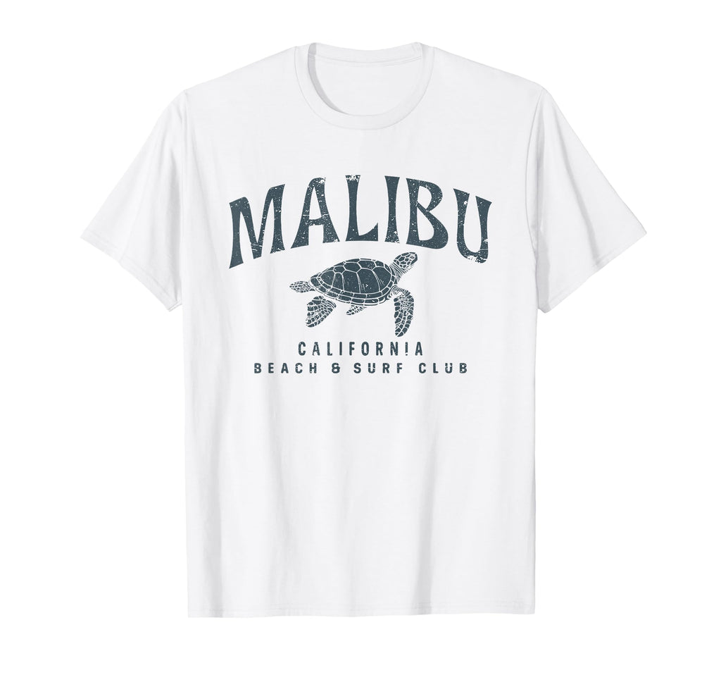 Malibu California Beach Surf Club T-Shirt - Fun Novelty Design Men Women - T-Shirt, Sweatshirt, Hoodie