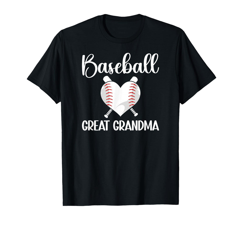 Baseball Great Grandma Heart T-Shirt - Custom Art Print for Adults - T-Shirt, Sweatshirt, Hoodie