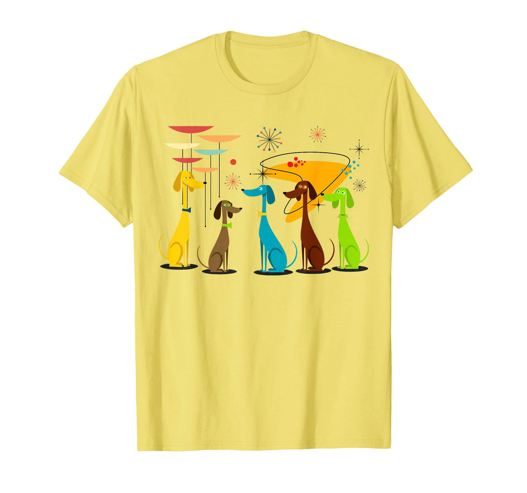 Mid Century Modern Dogs 50S 60S T-Shirt - Unique Graphic for Adults - T-Shirt, Sweatshirt, Hoodie
