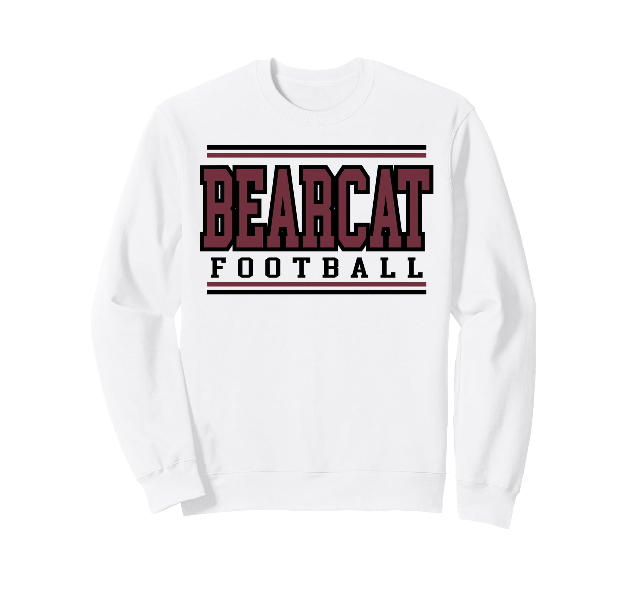 Bearcat Football Stripes Game Sweatshirt - Casual Everyday Wear Men Women - T-Shirt, Sweatshirt, Hoodie