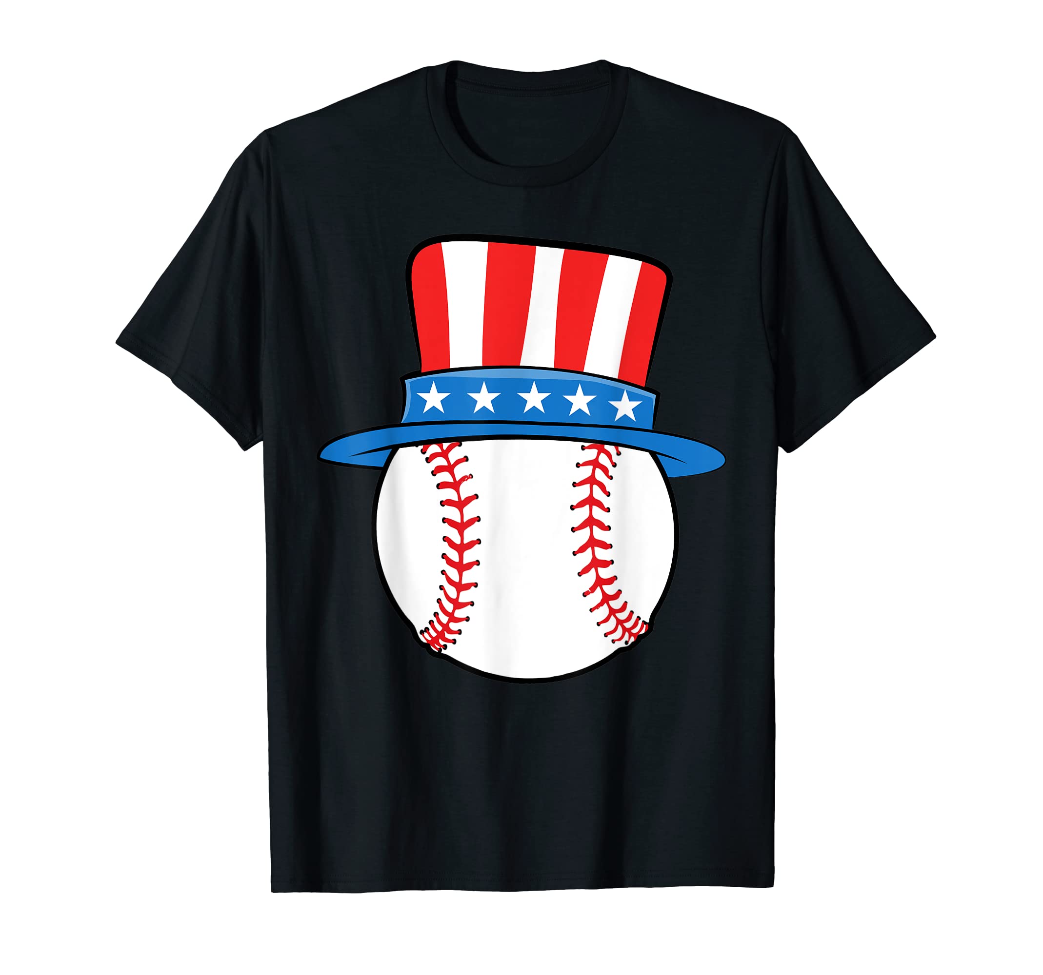 Baseball Uncle Sam Hat 4Th July T-Shirt - Casual Everyday Wear Men Women - T-Shirt, Sweatshirt, Hoodie