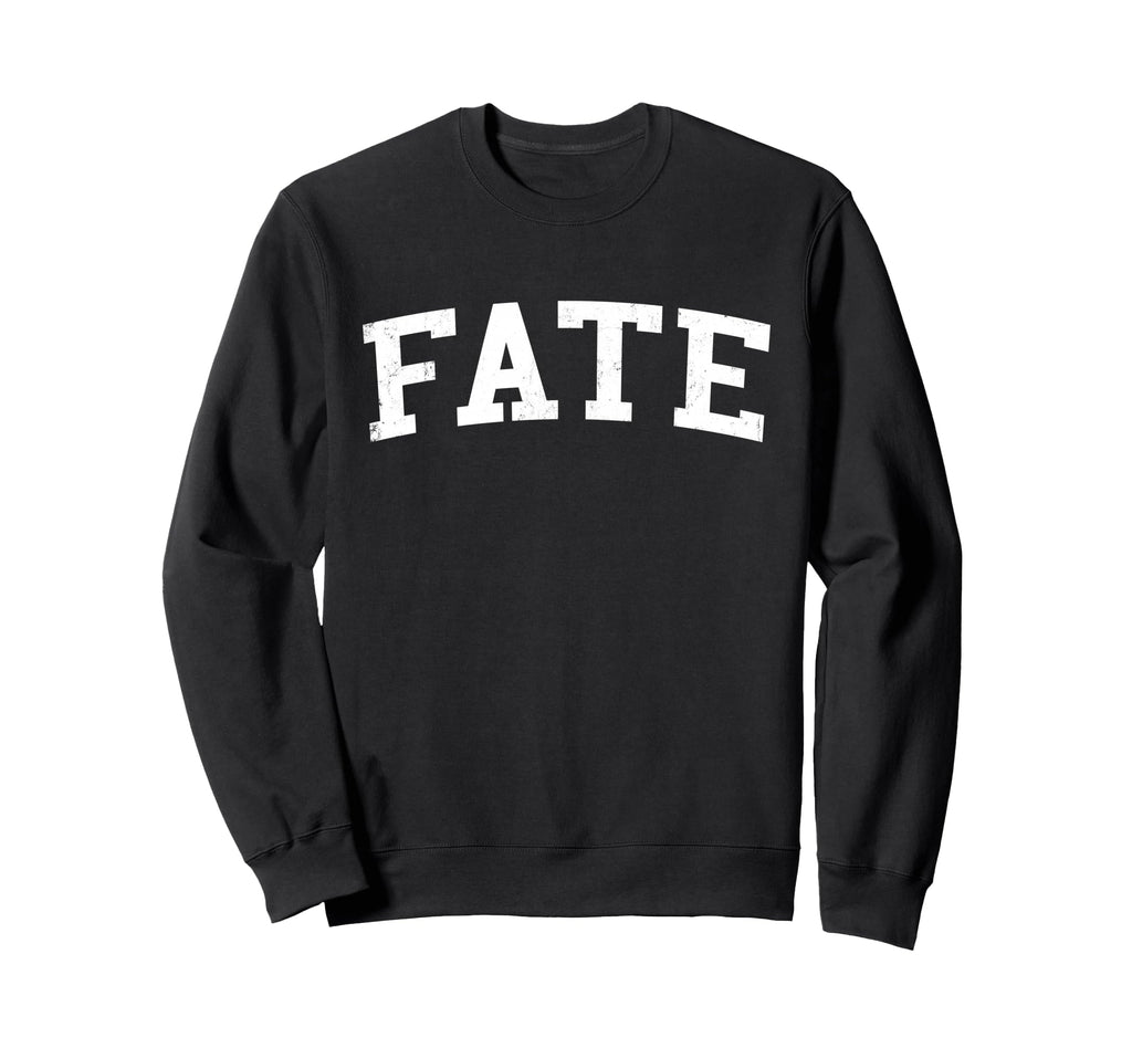 Fate Tx Distressed White Sweatshirt - Casual Everyday Wear for Adults - T-Shirt, Sweatshirt, Hoodie