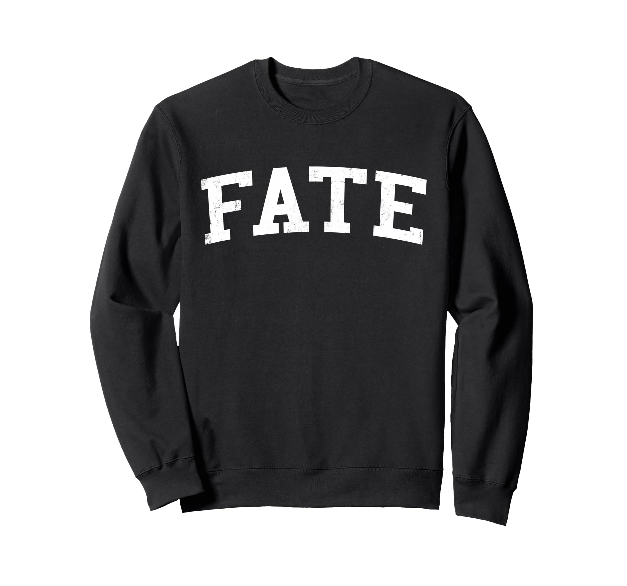Fate Tx Distressed White Sweatshirt - Casual Everyday Wear for Adults - T-Shirt, Sweatshirt, Hoodie