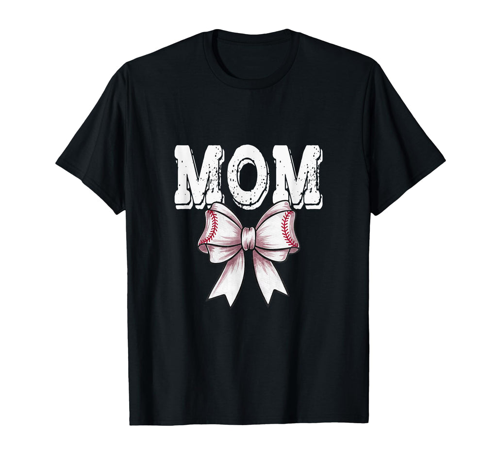 Coquette Baseball Bow Mom Sister Grandma T-Shirt - Minimalist Print Unisex - T-Shirt, Sweatshirt, Hoodie