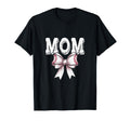 Coquette Baseball Bow Mom Sister Grandma T-Shirt - Minimalist Print Unisex - T-Shirt, Sweatshirt, Hoodie