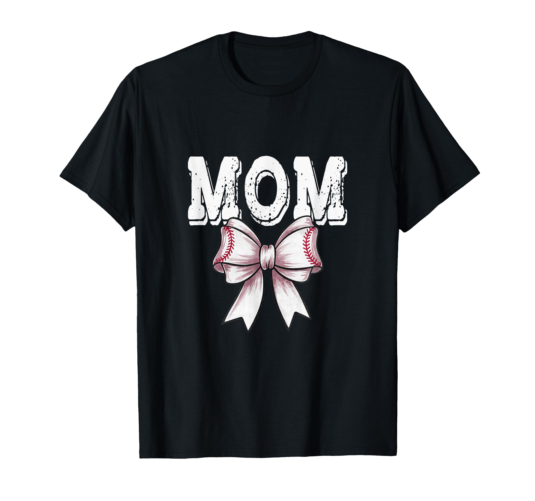 Coquette Baseball Bow Mom Sister Grandma T-Shirt - Minimalist Print Unisex - T-Shirt, Sweatshirt, Hoodie
