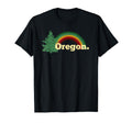 Oregon Throwback Rainbow Distressed T-Shirt - Novelty Apparel Men Women - T-Shirt, Sweatshirt, Hoodie