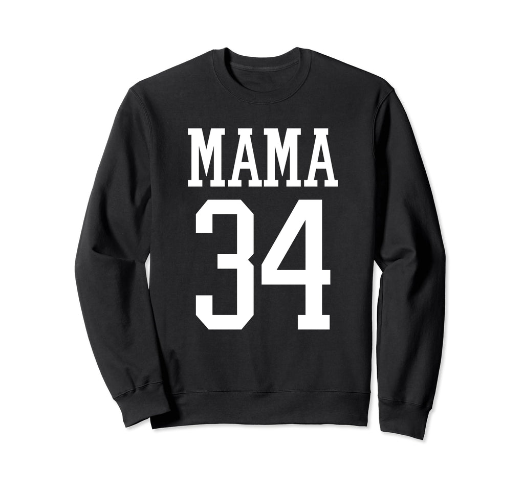 Number 34 Mama Biggest Fan Spirit Sweatshirt - Graphic Print Men Women - T-Shirt, Sweatshirt, Hoodie