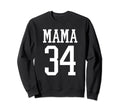 Number 34 Mama Biggest Fan Spirit Sweatshirt - Graphic Print Men Women - T-Shirt, Sweatshirt, Hoodie