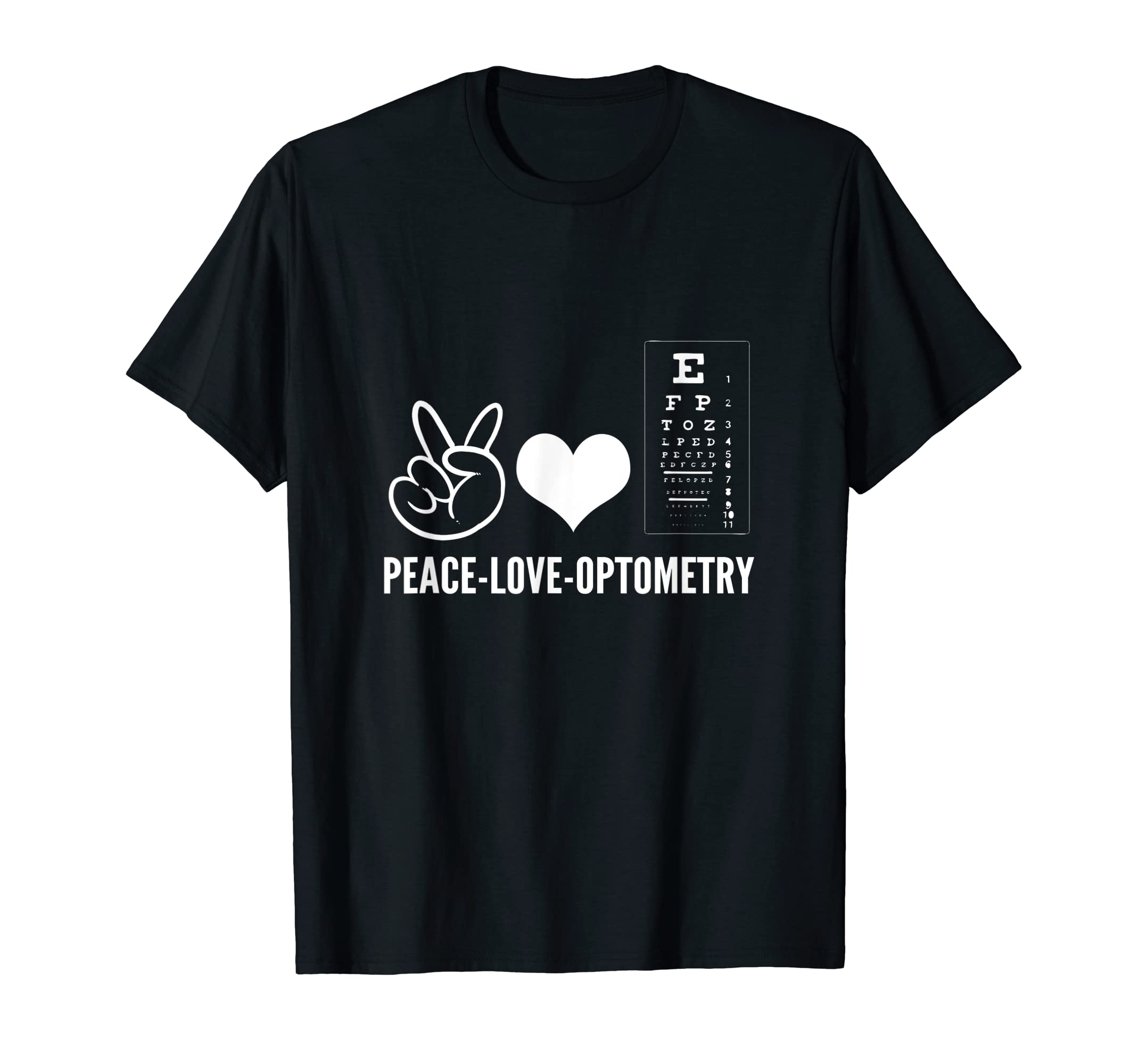 Peace Love Optometry Tonometer Hoodie - Casual Everyday Wear Unisex - T-Shirt, Sweatshirt, Hoodie