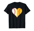 Love Baseball Fast Pitch Softball Heart T-Shirt - Unique Graphic Unisex - T-Shirt, Sweatshirt, Hoodie