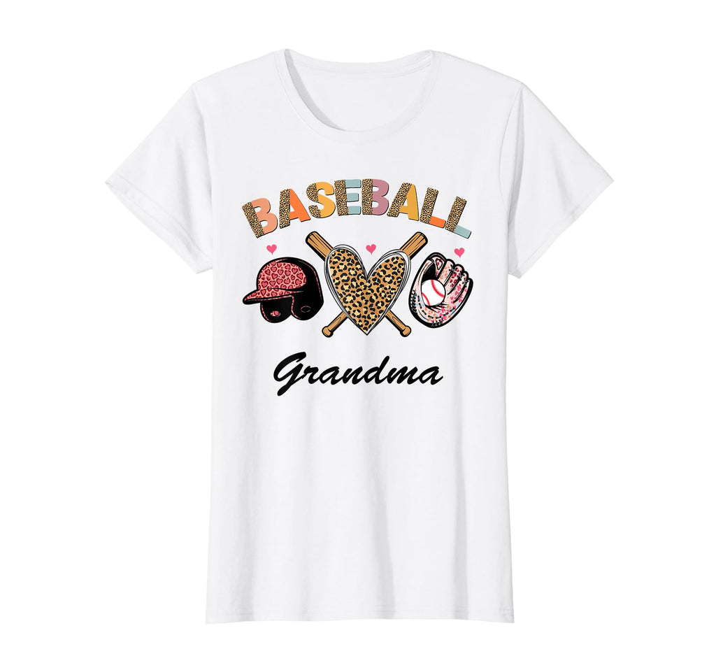 Baseball Grandma Leopard Heart Game T-Shirt - Unique Graphic for Adults - T-Shirt, Sweatshirt, Hoodie