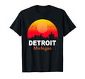 Detroit Michigan State Usa Sunset City T-Shirt - Trendy Graphic for Adults - T-Shirt, Sweatshirt, Hoodie