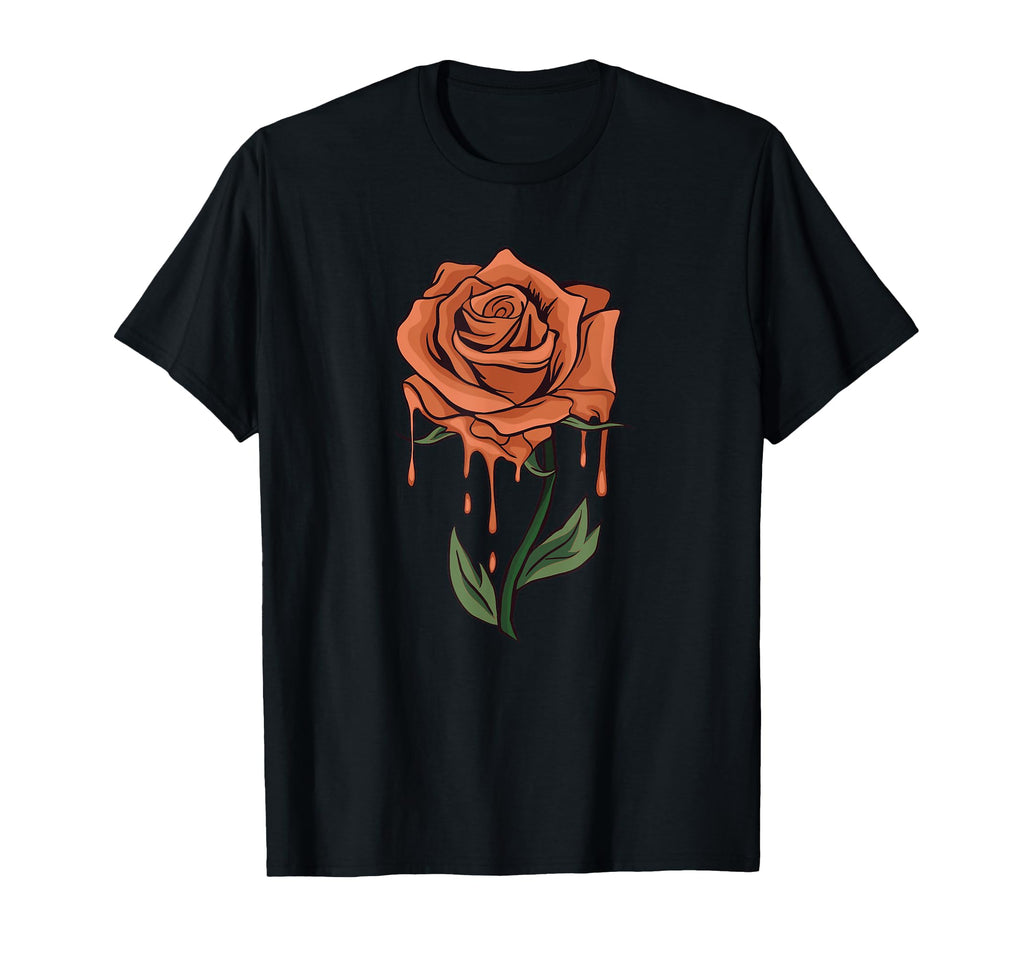 Orange Rose Aesthetic Soft Grunge T-Shirt - Fun Novelty Design for Adults - T-Shirt, Sweatshirt, Hoodie