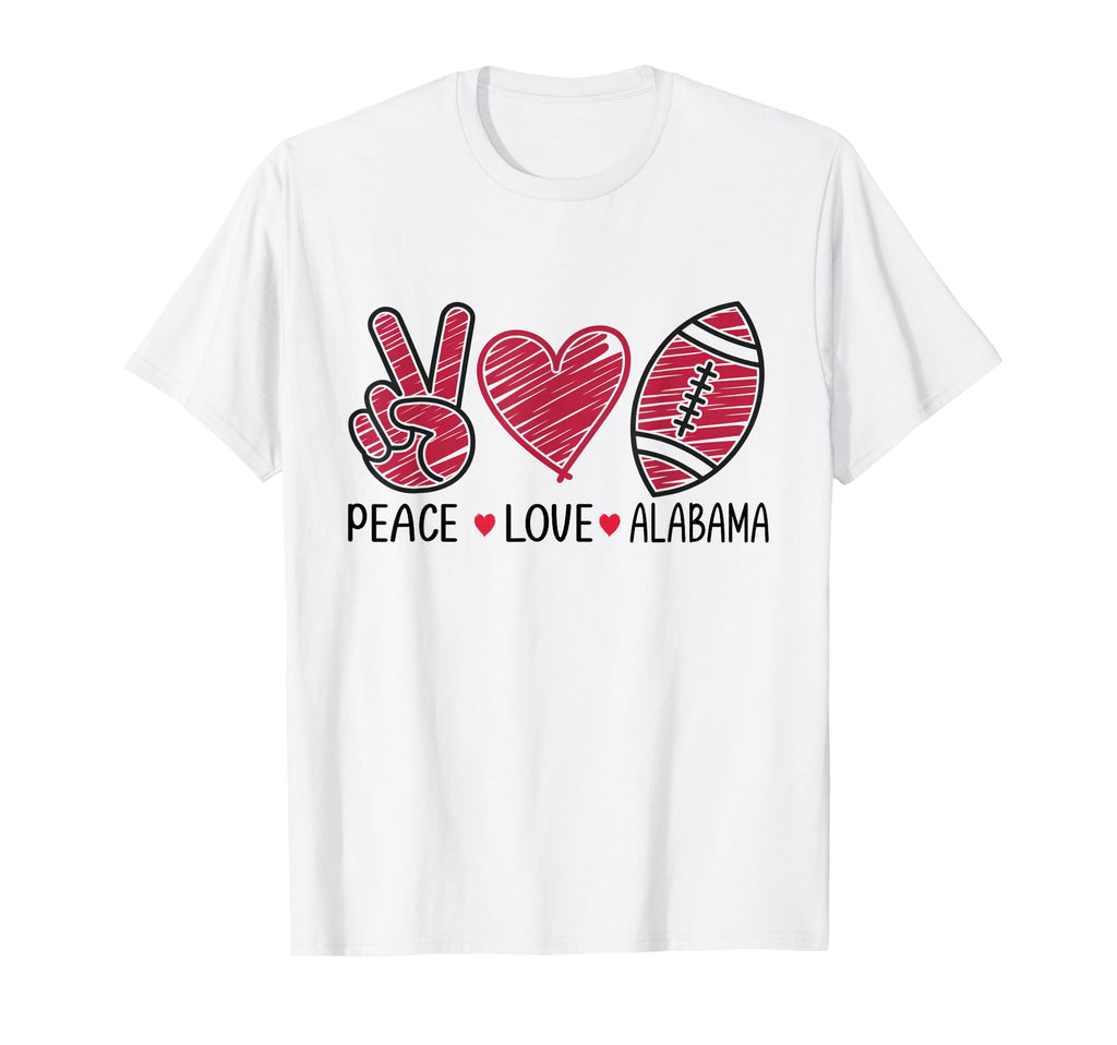 Peace Love Alabama T-Shirt - Custom Art Print for Adults - T-Shirt, Sweatshirt, Hoodie