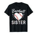 Baseball Sister Funny Heart T-Shirt - Fun Novelty Design Men Women - T-Shirt, Sweatshirt, Hoodie