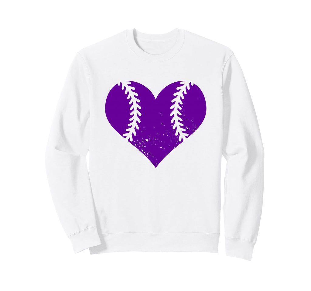 Softball Heart Funny Baseball Sweatshirt - Fun Novelty Design Men Women - T-Shirt, Sweatshirt, Hoodie