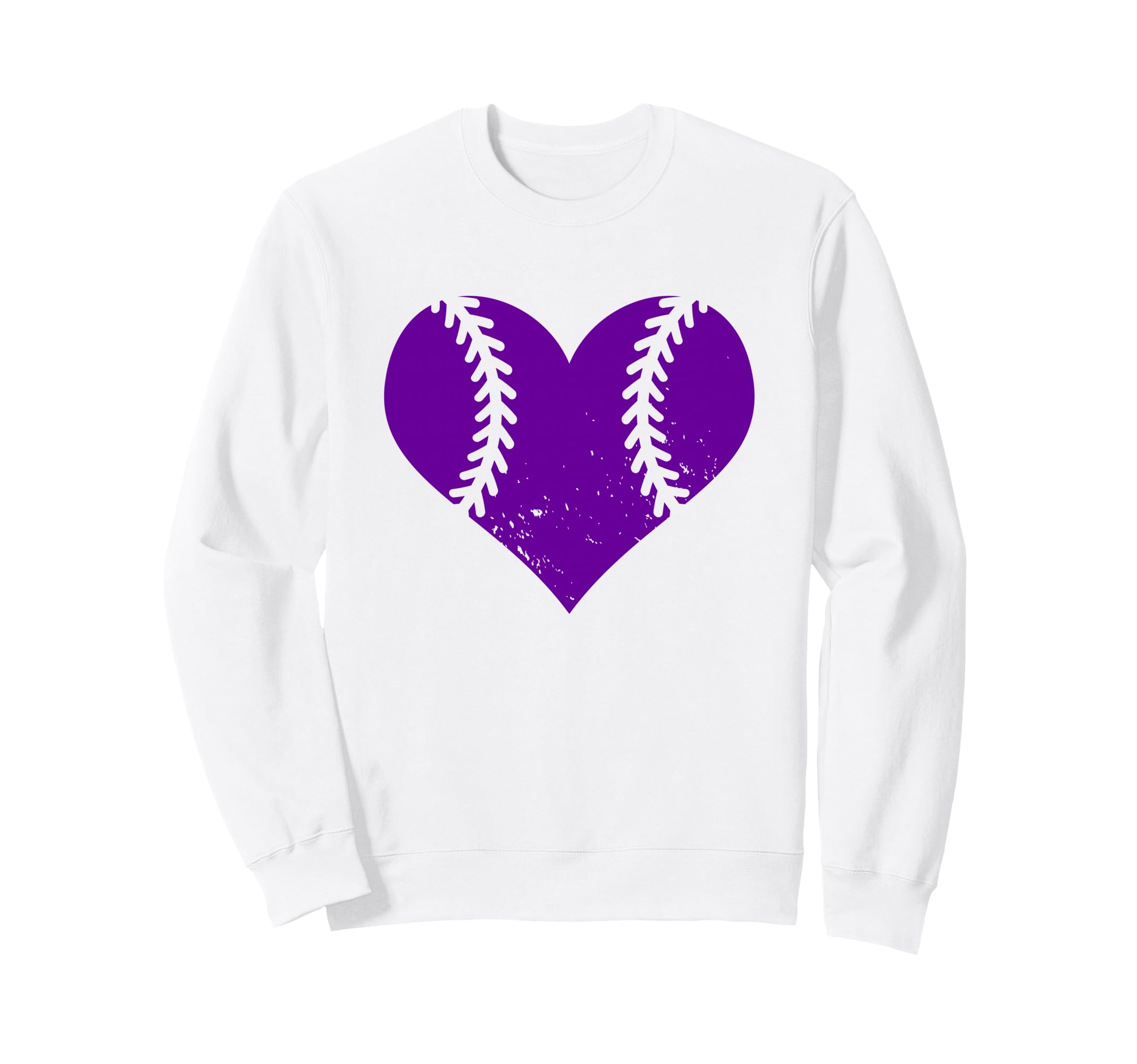 Softball Heart Funny Baseball Sweatshirt - Fun Novelty Design Men Women - T-Shirt, Sweatshirt, Hoodie