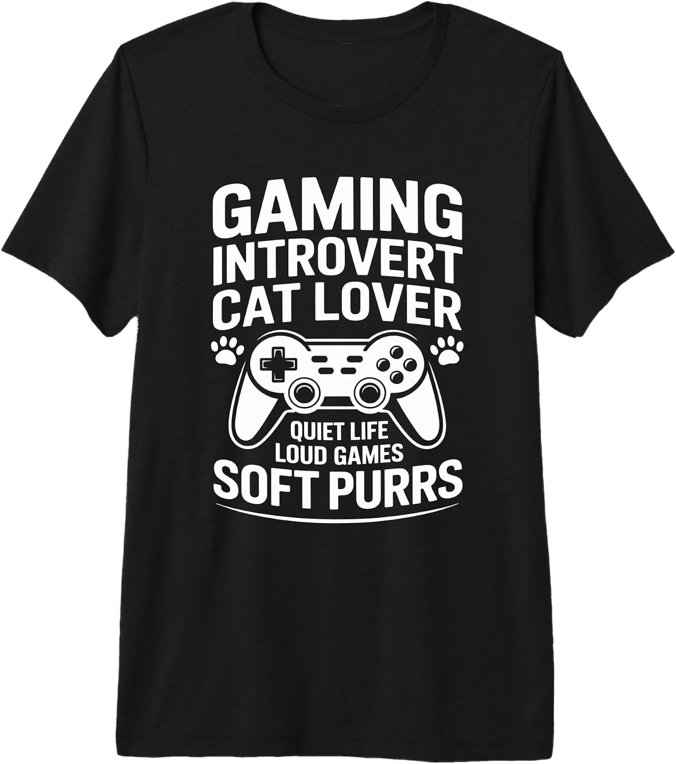 Cat Gaming Introvert Quiet - Adult & Kids T-Shirts, Sweatshirts & Hoodies apparel design preview 1