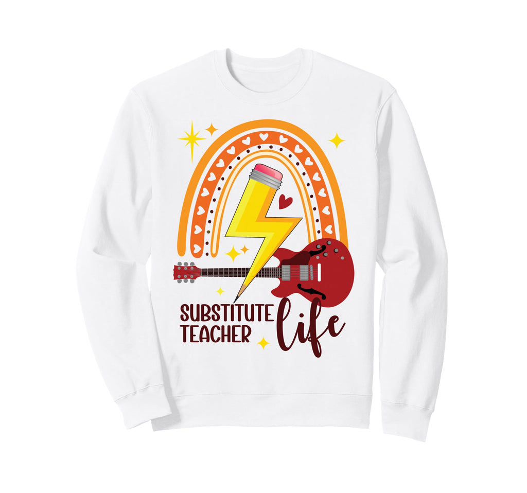 Substitute Teacher Life Boho Sweatshirt - Aesthetic Graphic for Adults - T-Shirt, Sweatshirt, Hoodie