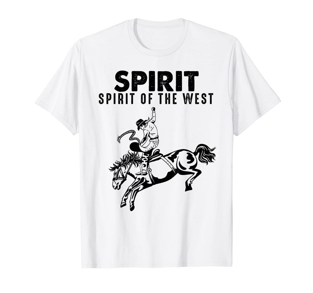 Spirit West Cowboy Riding Horse T-Shirt - Fun Novelty Design for Adults - T-Shirt, Sweatshirt, Hoodie
