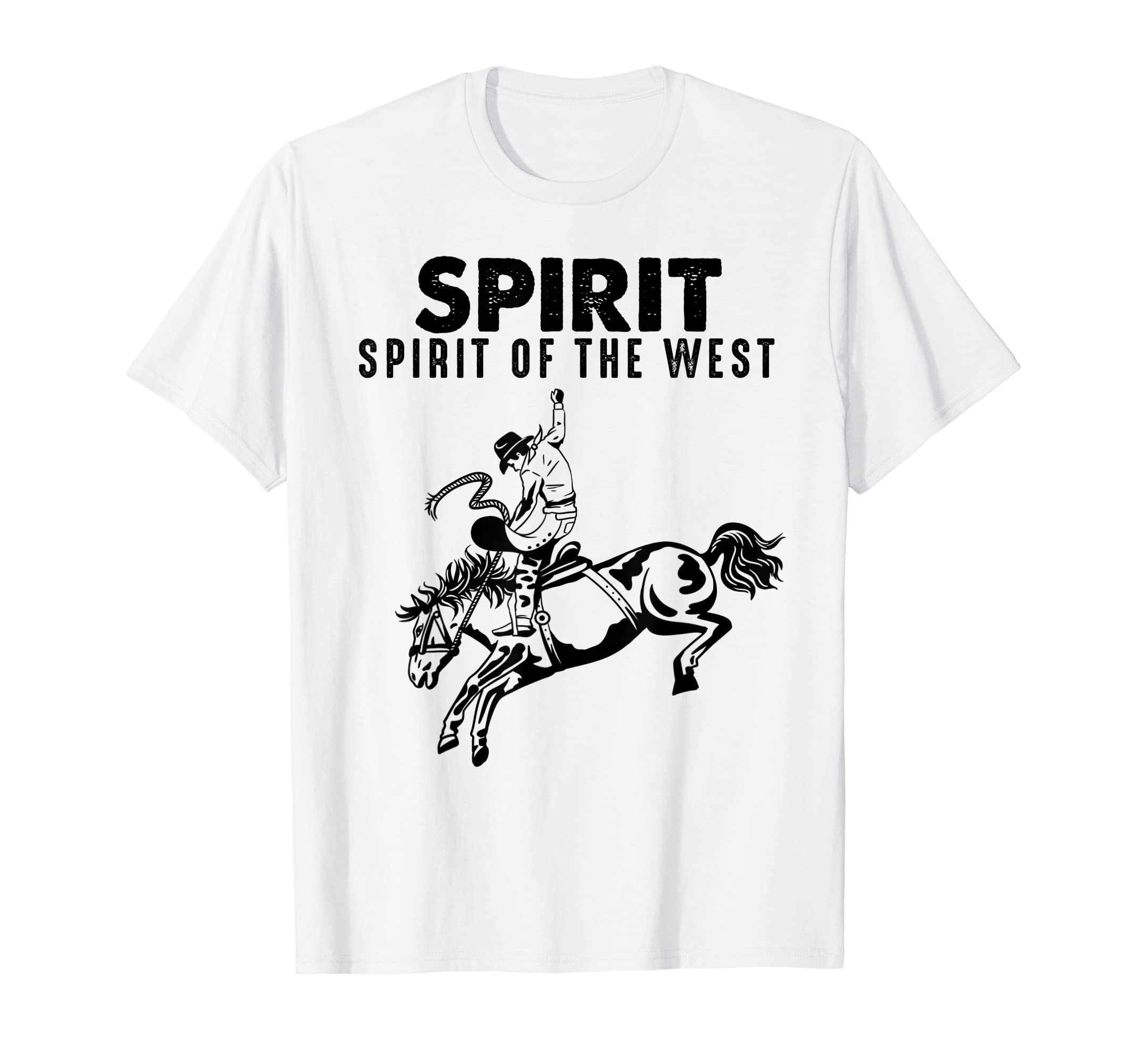 Spirit West Cowboy Riding Horse T-Shirt - Fun Novelty Design for Adults - T-Shirt, Sweatshirt, Hoodie
