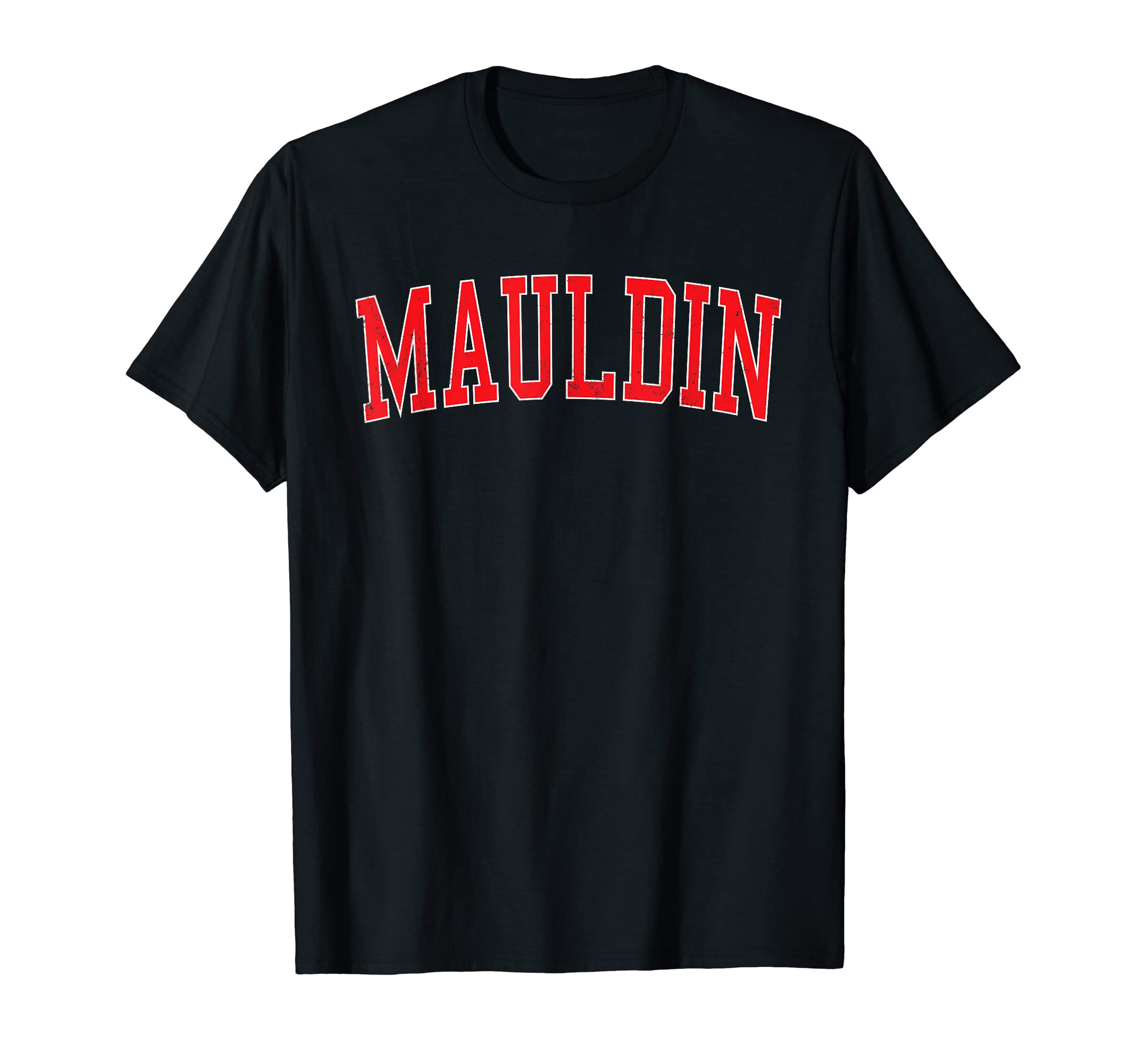 Mauldin Sc Varsity Red Text T-Shirt - Aesthetic Graphic Men Women - T-Shirt, Sweatshirt, Hoodie
