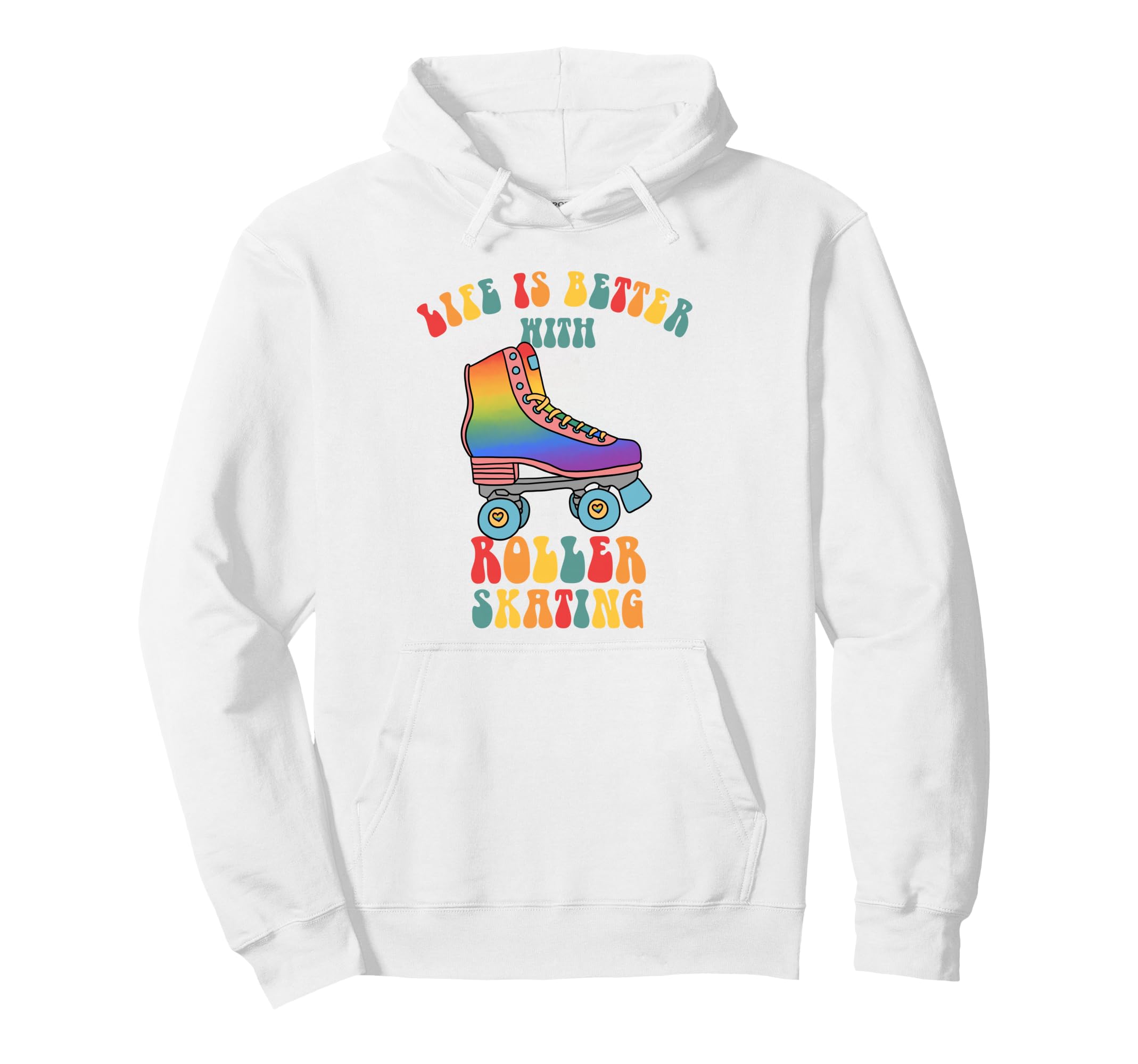 1970S Life Is Better Roller Skating Hoodie - Minimalist Print for Adults - T-Shirt, Sweatshirt, Hoodie