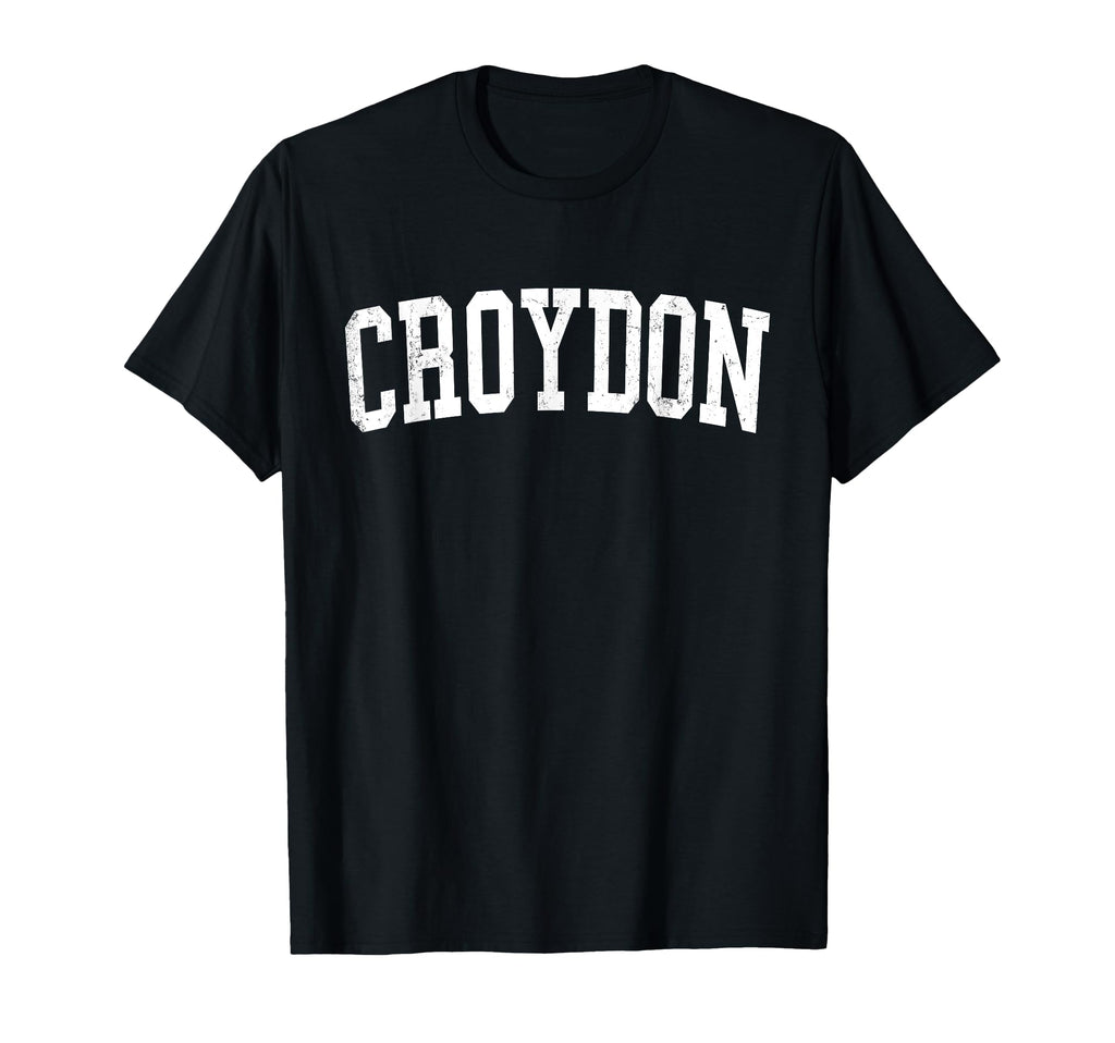 Croydon Pa Distressed White Varsity T-Shirt - Unique Graphic Unisex - T-Shirt, Sweatshirt, Hoodie
