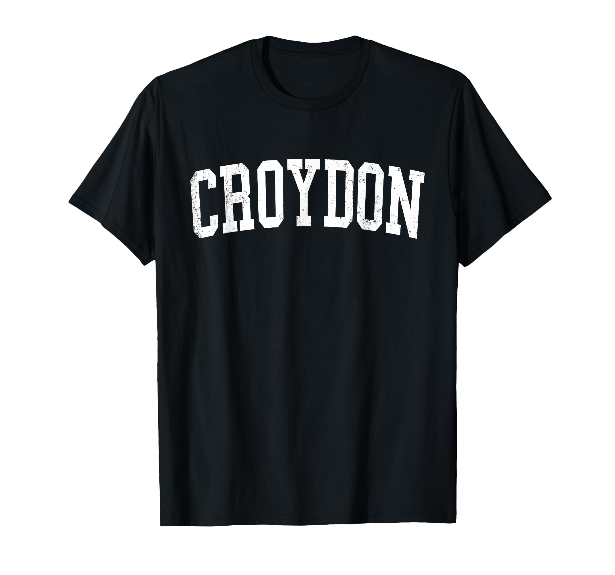 Croydon Pa Distressed White Varsity T-Shirt - Unique Graphic Unisex - T-Shirt, Sweatshirt, Hoodie
