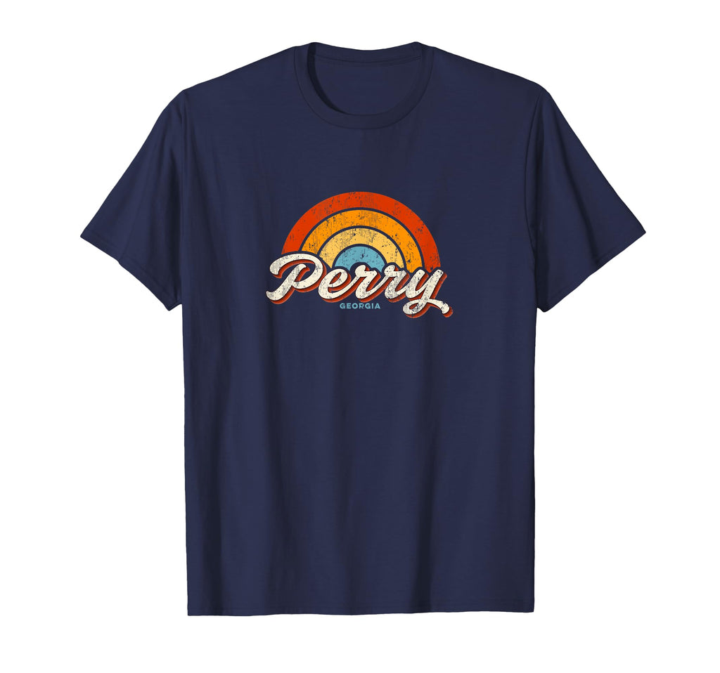 Perry Georgia Ga Rainbow 70S T-Shirt - Trendy Graphic Unisex - T-Shirt, Sweatshirt, Hoodie