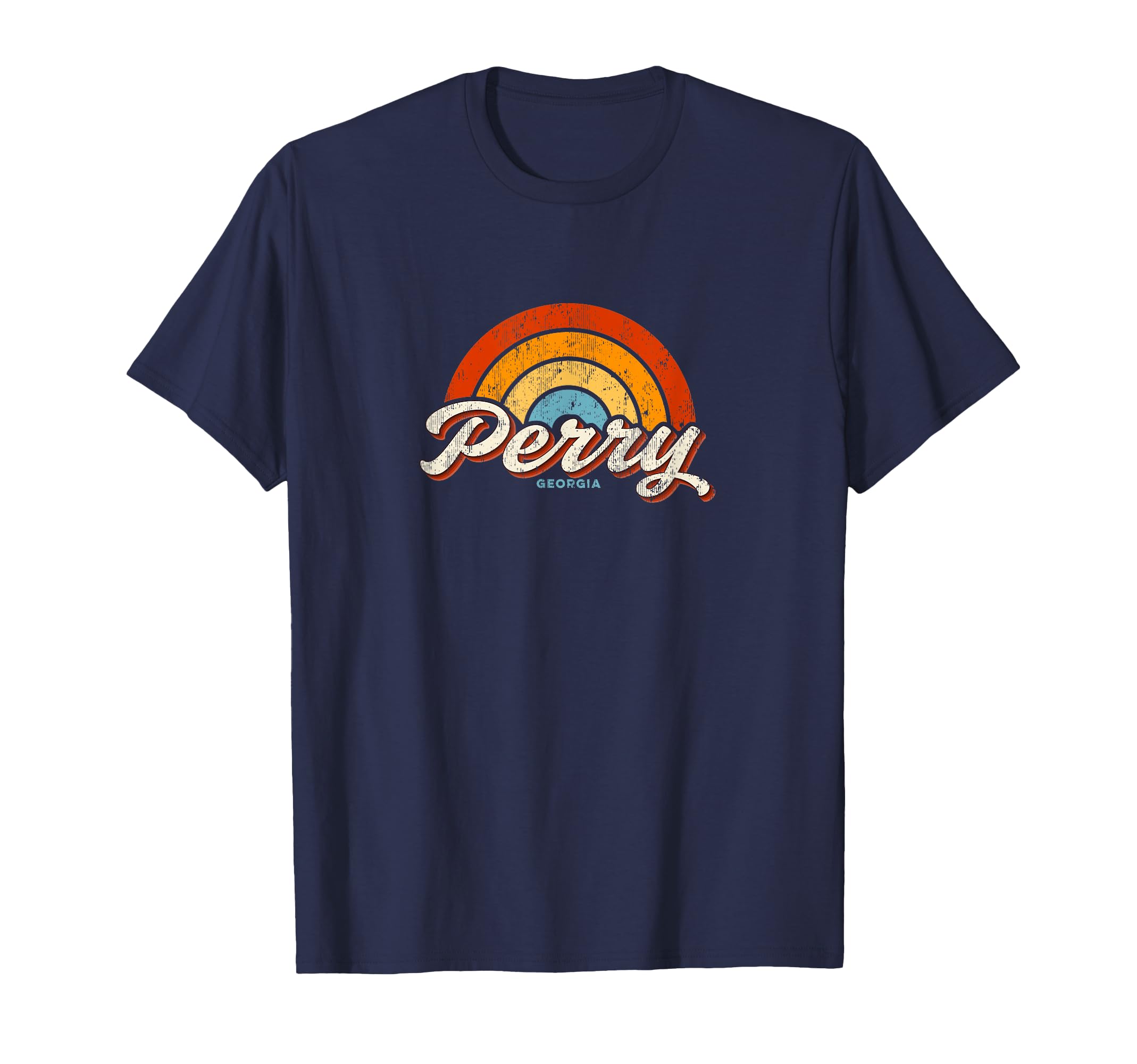 Perry Georgia Ga Rainbow 70S T-Shirt - Trendy Graphic Unisex - T-Shirt, Sweatshirt, Hoodie